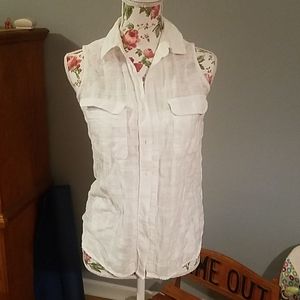 White Sleeveless Blouse
